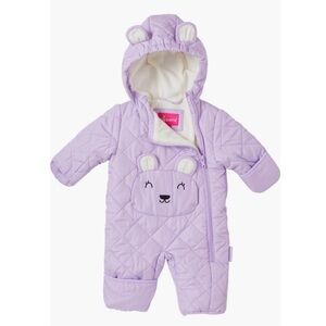 Wippette Purple Quilted Bear Bodysuit